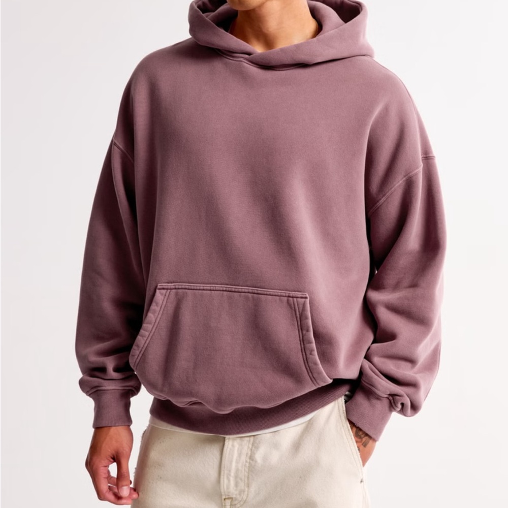 Essential popover hoodie - dark pink - S